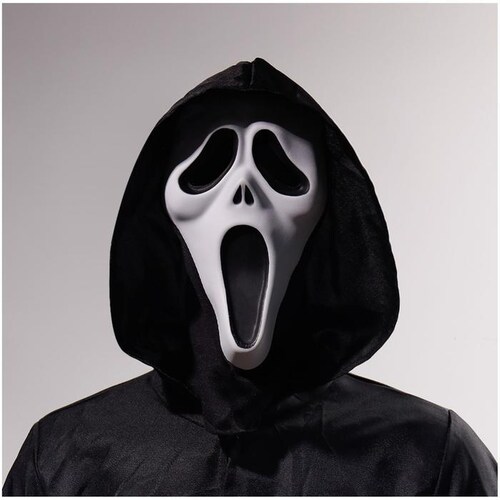 Careta del Halloween MXREA-004-1 4 pzas, 30x17x6cm Plástico PVC BlancoNegro Máscara Scream, ScreamMask
