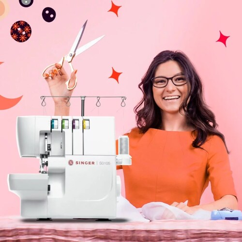 MAQUINA DE COSER SINGER S0105 OVERLOCK 4 HILOS ALBY9.