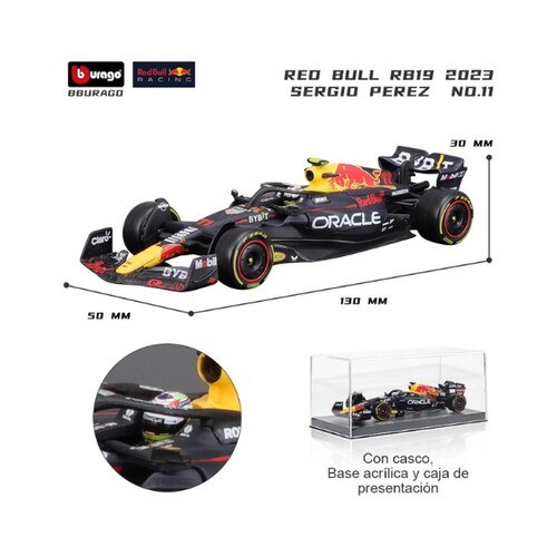 RB19 Checo Pérez Red Bull 2023 F1 Formula 1  Escala 1:43 Casco 