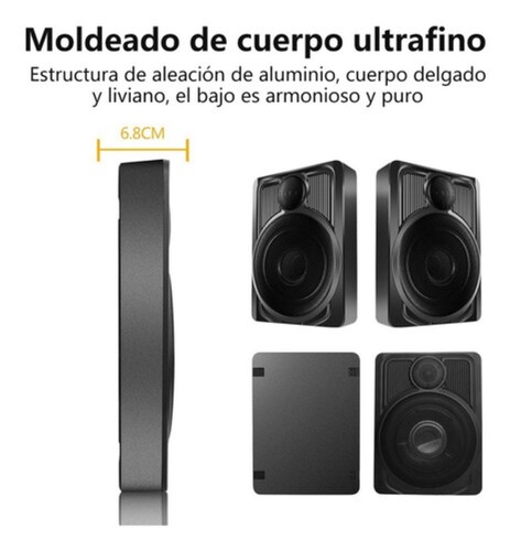 Amplificado 10 Pulgadas, Bocinas Para Carros 600w NEGRO 