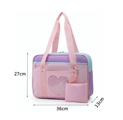 Bolsas Escolar Japonesas De Corazón Kawaii De Hombro Jk Rosa 