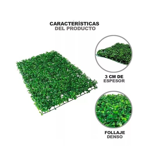 Muro Verde Follaje Artificial Sintético 5 Pzs
