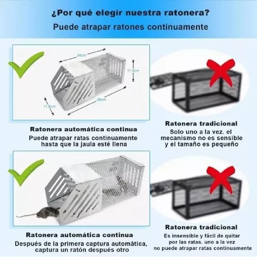 Trampa Para Ratas Y Jaula Ratones Inteligentes Reutilizables