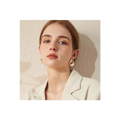 Aretes De Gota De Agua Para Mujer 1 par Dorado