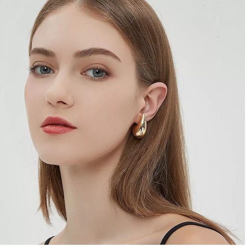 Aretes De Gota De Agua Para Mujer 1 par Dorado