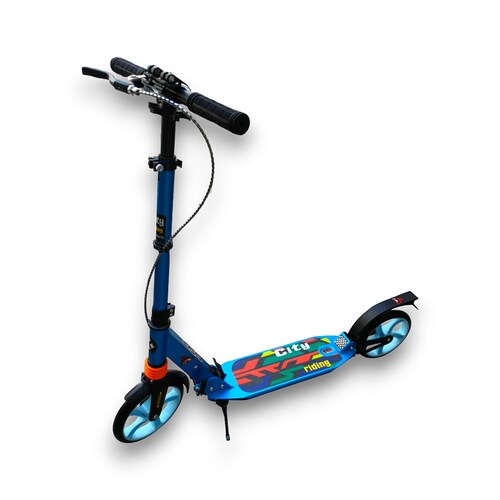 Scooter Patín Urbano Plegable Con Freno Azul.