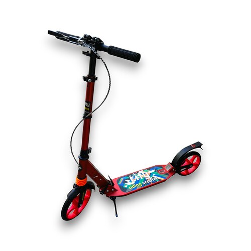 Scooter Patín Urbano Plegable Con Freno Rojo.