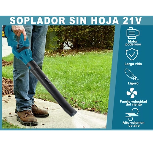 Sopladora Inalámbrica Aspiradora Eléctrica 980w 2 Batería