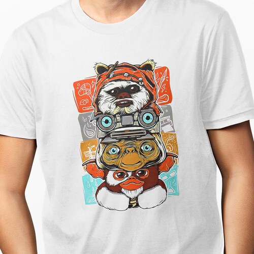 Playera Casual para Hombre Blanca Películas de Hollywood