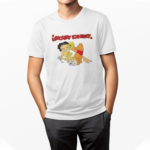 Playera para Hombre Blanca Winnie Pooh y Lulu Animado