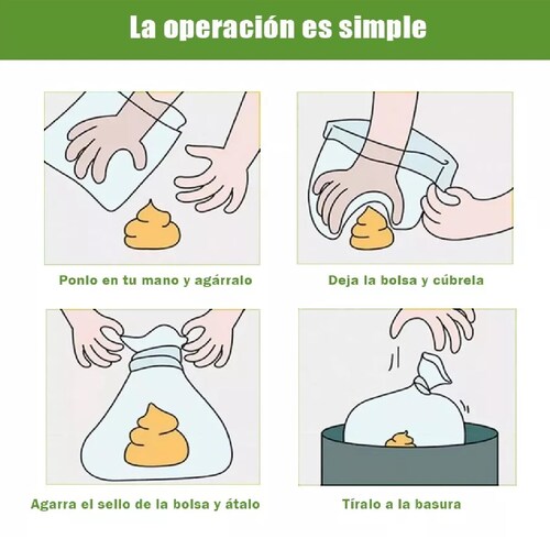 Kit 400 Bolsas Sanitarias (20 Rollos) / Recoger Heces Popo Perro