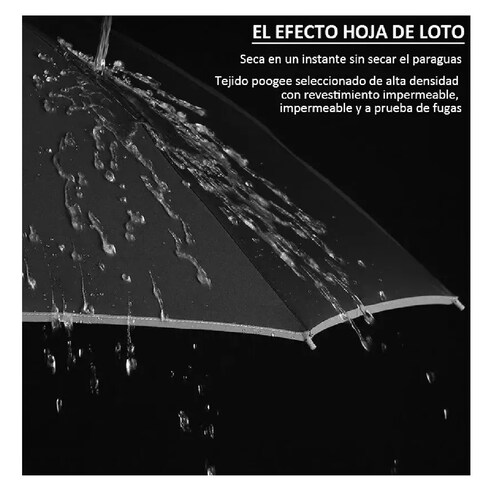 Paraguas Automático Con Linterna 12 Costillas Anti Uv