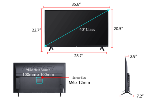 Smart TV TCL 40S325 40 Pulg 1080p LED Roku TV  .
