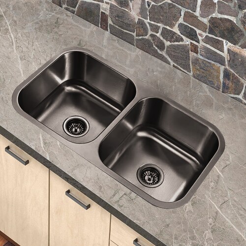 Tarja doble para Submontar en Acero Inoxidable Incluye Contral Canasta y Cespol (82 cm x 47 cm).