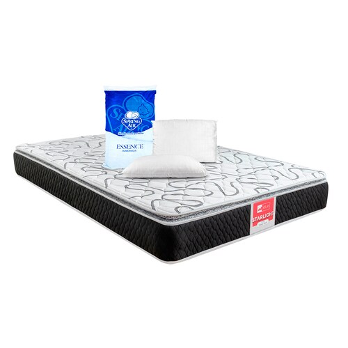Colchón Queen Size Atlas Starlight + Regalo 2 Almohadas Peach Feel