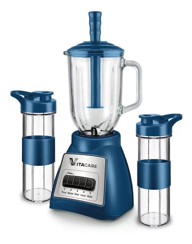 Nutriprocesador Vitacare 4915 4 Vasos 600 W Azul.