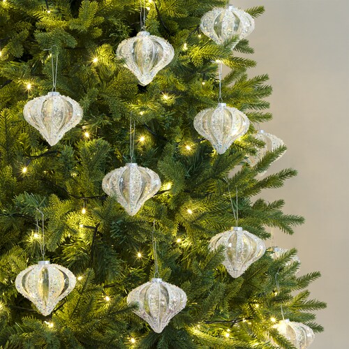 Set con 6 Esferas de Cristal Decoración Navideña 10 cm para Árbol de Navidad (Rusa) ESQUIMAL