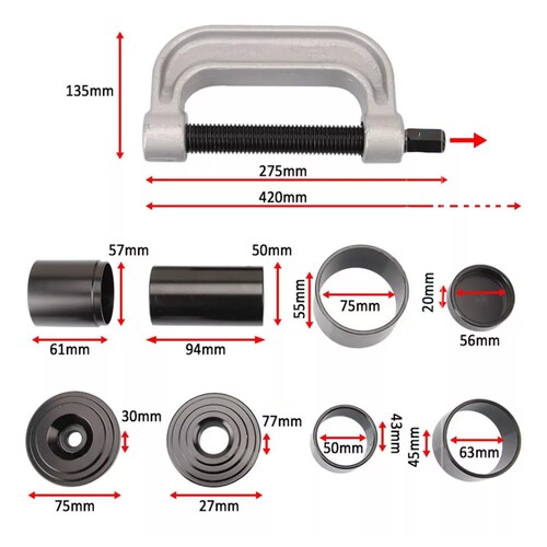 Juego 22pcs Prensa Instalador Montar Y Desmontar Rótulas 2wd Y 4x4