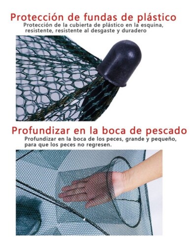 Trampa Plegable Red Pesca Cangrejos Peces Jaibas 16 Agujeros 