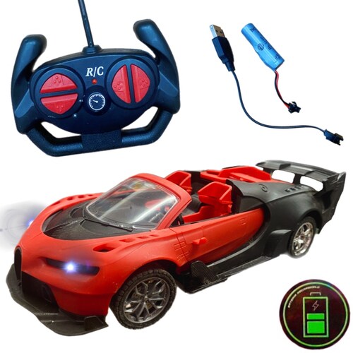 Carro Deportivo Control Remoto Bateria Recargable Con Luz Thunder