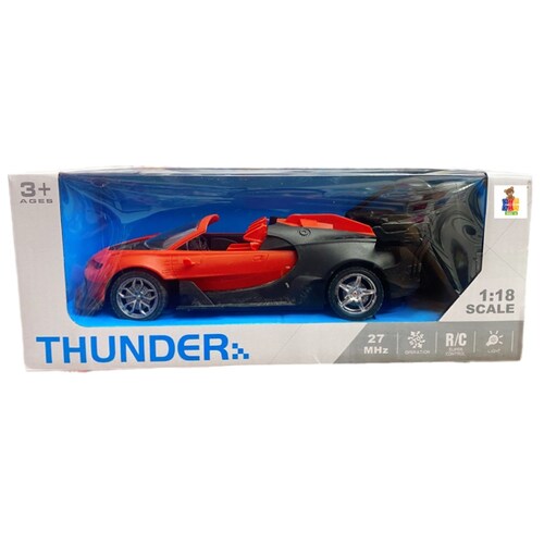 Carro Deportivo Control Remoto Bateria Recargable Con Luz Thunder