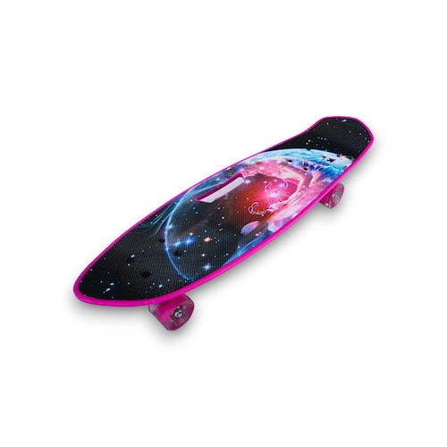 Patineta Galaxi Ruedas Con Luces Led Rosa.