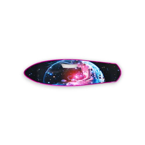 Patineta Galaxi Ruedas Con Luces Led Rosa.