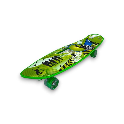 Patineta Galaxi Ruedas Con Luces Led Verde.