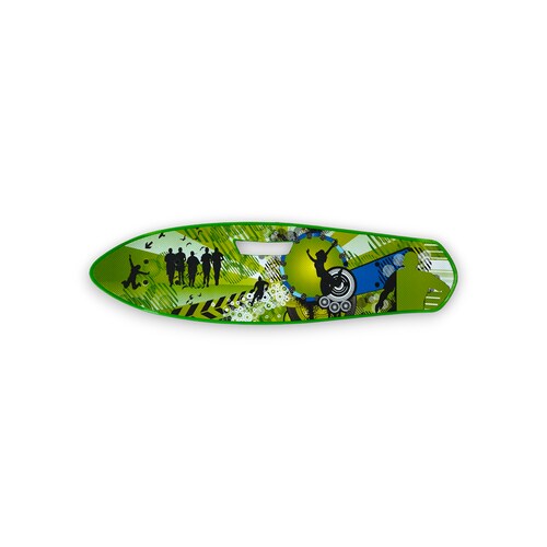 Patineta Galaxi Ruedas Con Luces Led Verde.