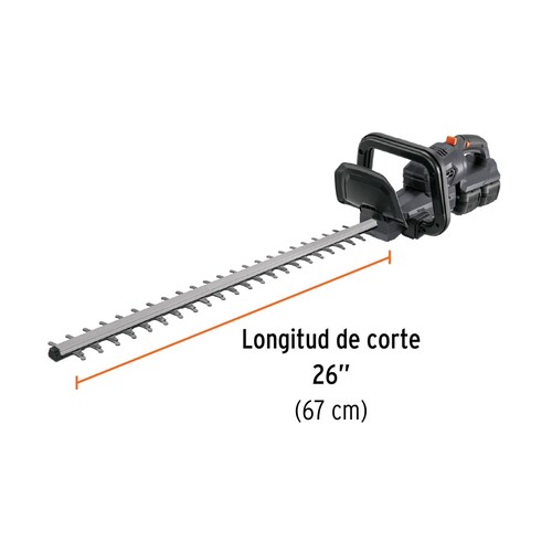 Cortasetos inalámbrico 1/2", 40 V, Truper MAX longitud de corte de 67 cm 