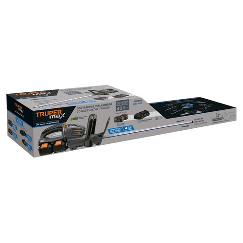 Cortasetos inalámbrico 1/2", 40 V, Truper MAX longitud de corte de 67 cm 