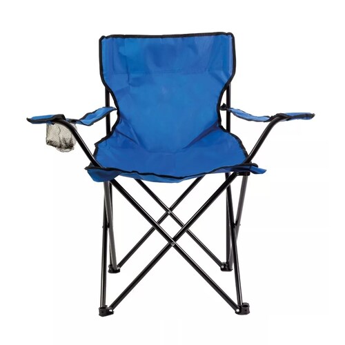 Silla plegable para camping Azul.