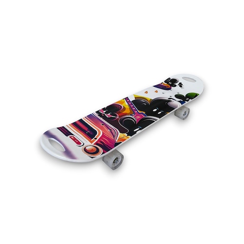 Patineta Skateboard Ruedas Con Luces Led Palomita.