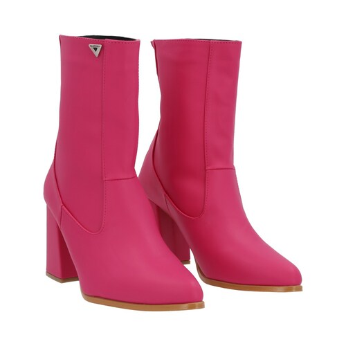 Platonia | Bota Puntal De Tacón Estilizada Italia Cabra Piel Sintético Rosa Para Mujer.
