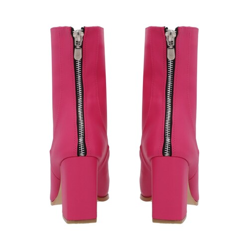 Platonia | Bota Puntal De Tacón Estilizada Italia Cabra Piel Sintético Rosa Para Mujer.