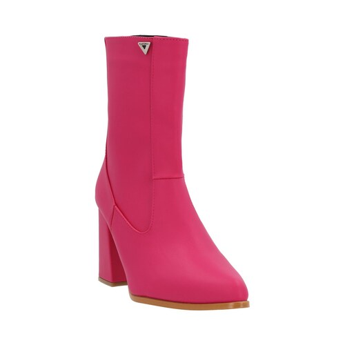 Platonia | Bota Puntal De Tacón Estilizada Italia Cabra Piel Sintético Rosa Para Mujer.
