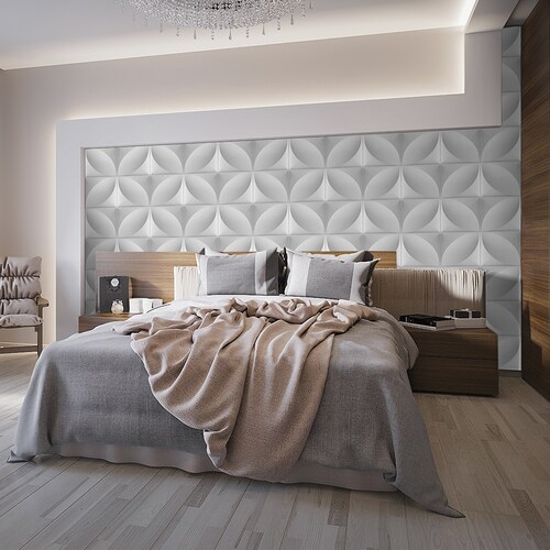 Panel Decorativo de Pared 3D, Set de 12 Piezas Diseño Hojas
