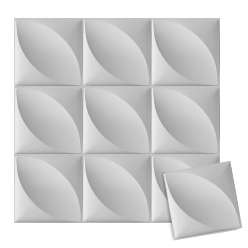 Panel Decorativo de Pared 3D, Set de 12 Piezas Diseño Hojas