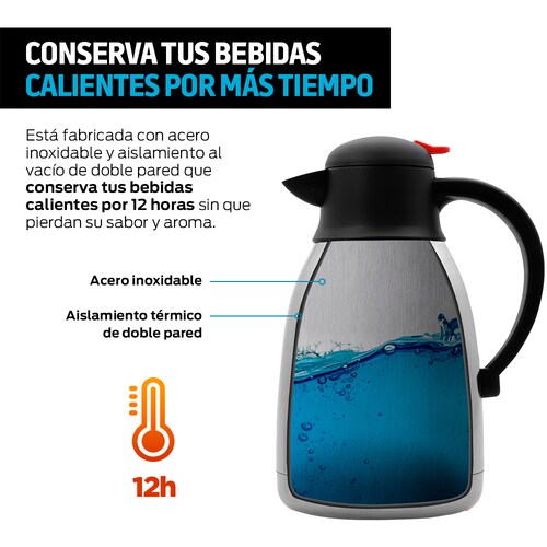 Jarra Térmica para Café y Té de Acero Inoxidable 1.5L Redlemon