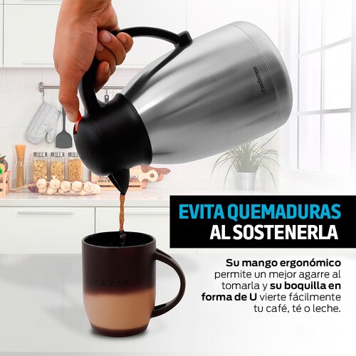 Jarra Térmica para Café y Té de Acero Inoxidable 1.5L Redlemon