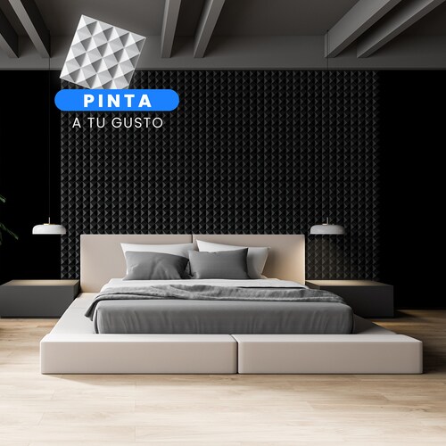 Panel Decorativo 3d, 12 Piezas 30x30 Cm, Ag Box Pirámide 6