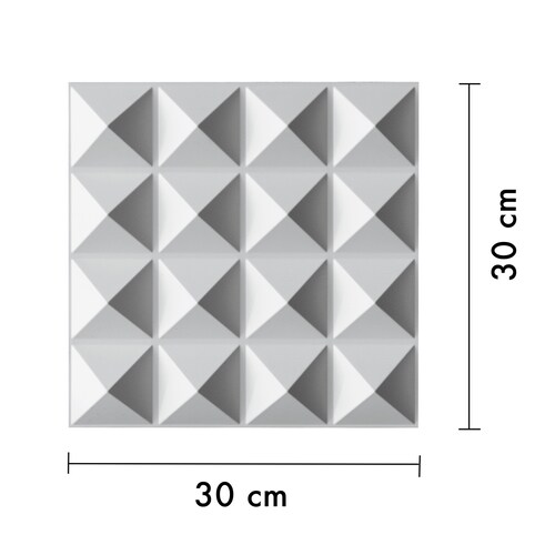 Panel Decorativo 3d, 12 Piezas 30x30 Cm, Ag Box Pirámide 6