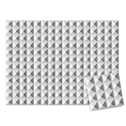 Panel Decorativo 3d, 12 Piezas 30x30 Cm, Ag Box Pirámide 6