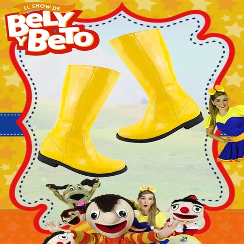 Bota Niña Bely Y Beto Cómodas Charol Amarillo Moda 8100-ca.