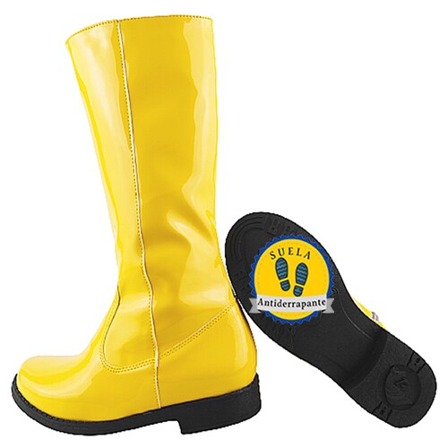 Bota Niña Bely Y Beto Cómodas Charol Amarillo Moda 8100-ca.
