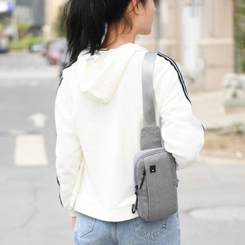Bolsa De Hombro Bandolera De Viaje Gris
