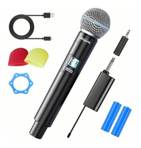 Profesional Microfono Inalambrico Karaoke Musicales General Gris 