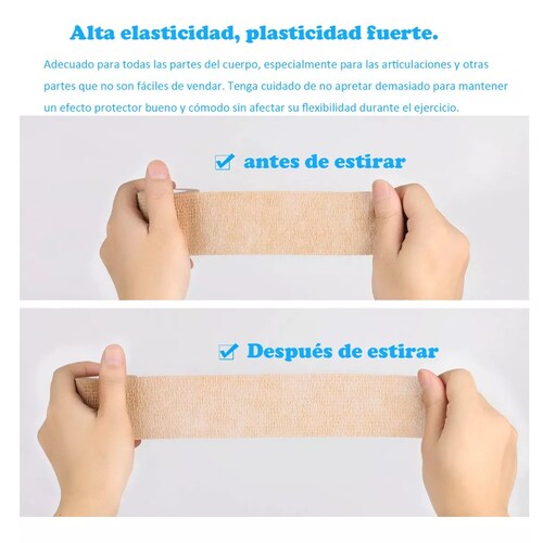 Set Venda Elástica Autoadherible De 5 Cm X 4.5 M, 24 Piezas Piel