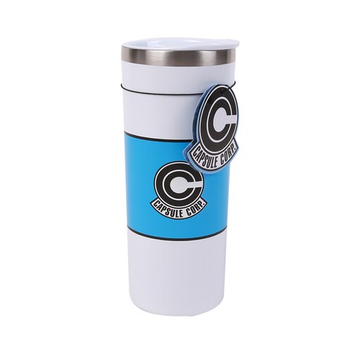 Termo Acero Inoxidable Corporación Capsula Blanco - Dragon Ball Z - Geek Industry 