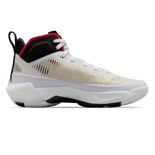 TENIS AIR JORDAN XXXVII BLANCO/NEGRO/ROJO BASQUETBOL MUJER TALLA #23.5.
